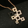 Hollowed Frame Design Pendant Necklace